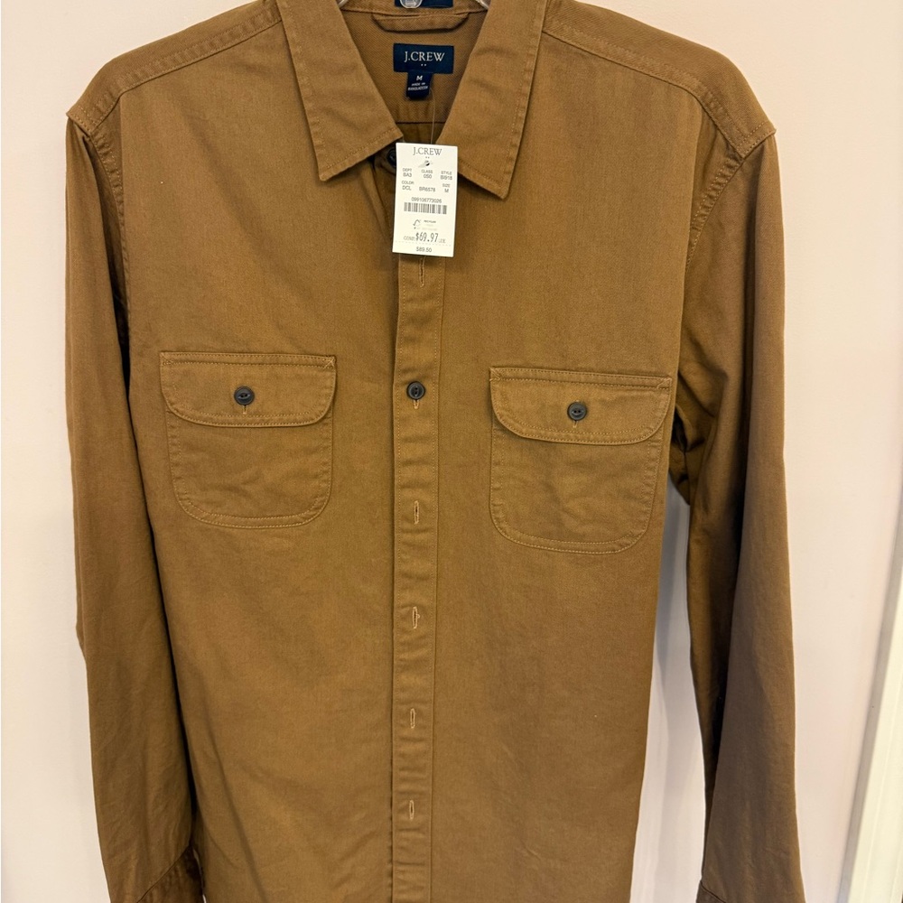 J.Crew Tan Fabric with Label. Never worn.